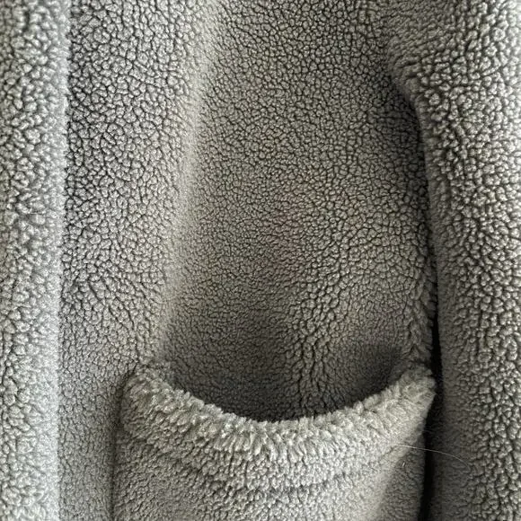 Rebecca Minkoff Sage Green Collared Snappedlong Sleeve Sherpa Fleece Size L - Picture 5 of 5